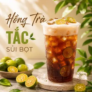Hồng trà tắc sủi bọt (Ly Khổng Lồ) - 30.000 ₫ tại Lê Gia - Hồng Trà Tắc & Bánh Tráng Muối Nhuyễn - 3 Tháng 2