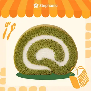 Hình ảnh Bánh cuộn matcha vị kem tươi Stephanie (4,5cm)