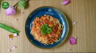 Mì Ý sốt cà nấm chay - spaghetti with tomato mushroom sauce - 64.000 ₫ tại Nhà Hàng Chay Xanh - Nguyễn Trọng Tuyển