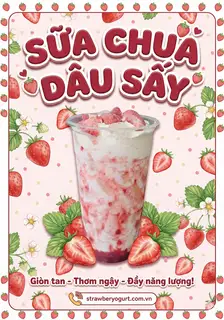 Hình ảnh Sữa Chua Dâu Tây Sấy 
