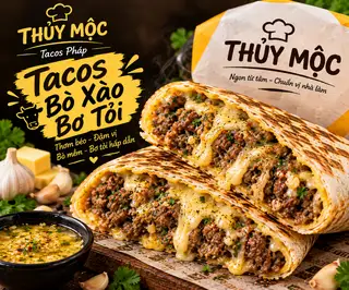 Hình ảnh Tacos Bò xào bơ tỏi Size M