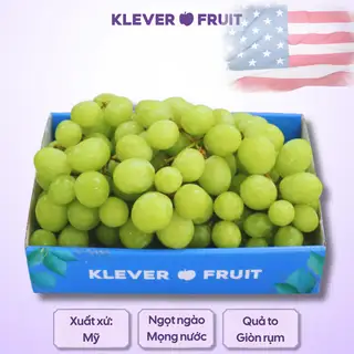 Hình ảnh [HCM] Nho Xanh Không Hạt Mỹ - Khay 1,1kg - USA Grapes Size XS - Klever Fruit