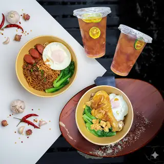 Mì trộn A Cay - mì trộn gà quay - 2 nước - 2 súp - 115.000 ₫ tại A CAY FOOD - Mì Trộn, Bánh Tráng & Chân Gà - Trần Văn Quang