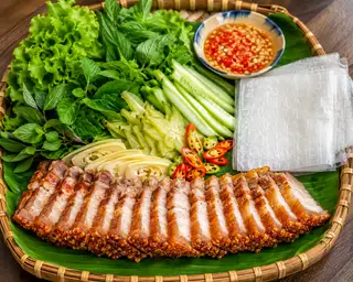 combo heo quay bánh hỏi cuốn bánh tráng phơi sương  - 155.000 ₫ tại Tô Ký - Giò Heo Muối Chiên Giòn - Nguyễn Đình Chiểu