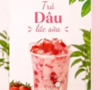 Hình ảnh Trà dâu lắc sữa