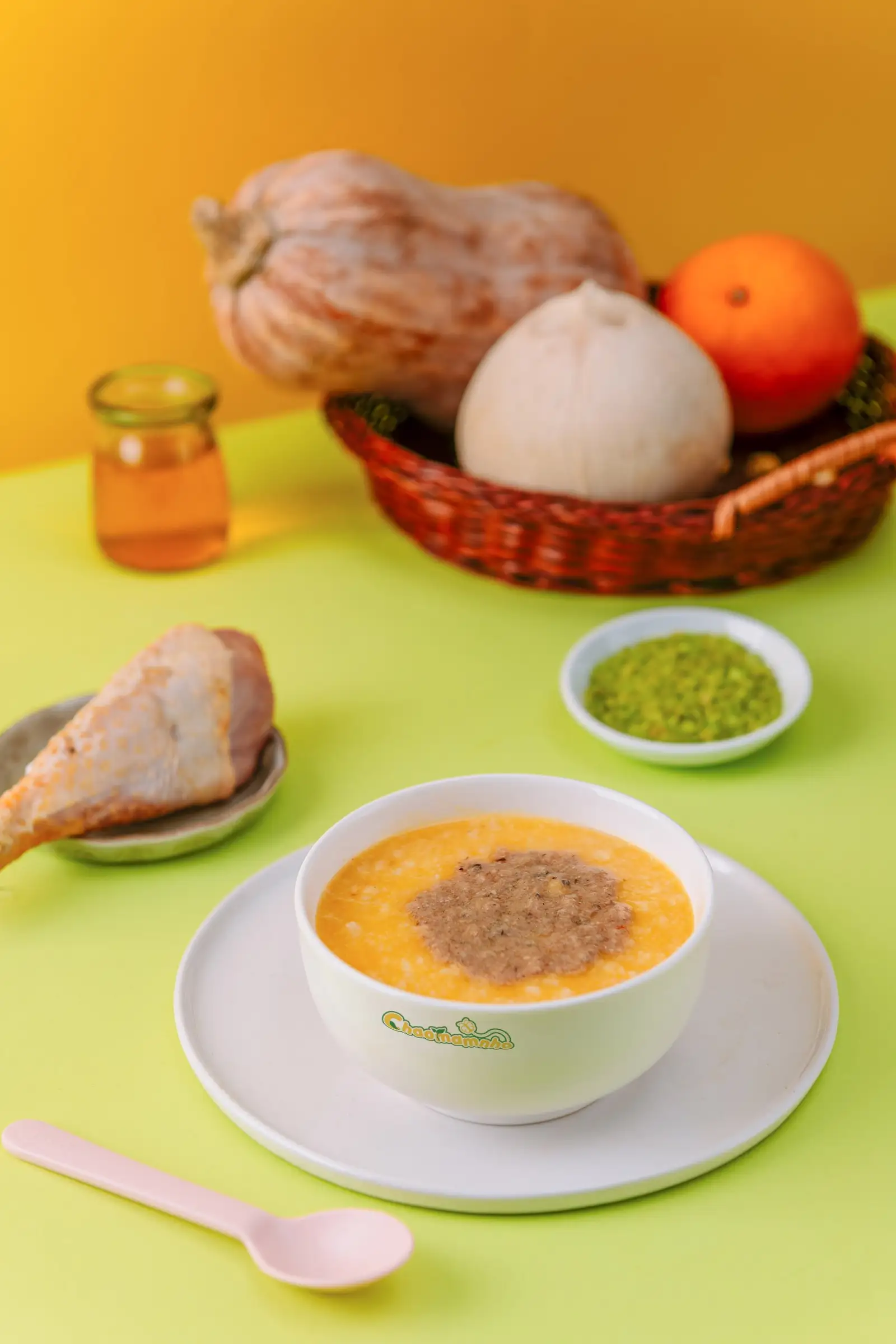 Hình ảnh Cháo Chim Câu hầm lê táo