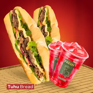 Hình ảnh Combo 2 bm bò phomai - 2 trà hibiscus africa
