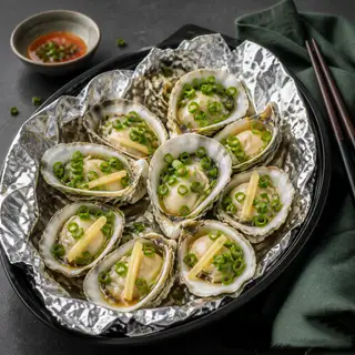 Hình ảnh Hàu Sữa Hấp Hành Gừng - 12 Con