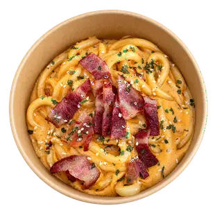 Hình ảnh Mì Udon Bacon Sốt Rose