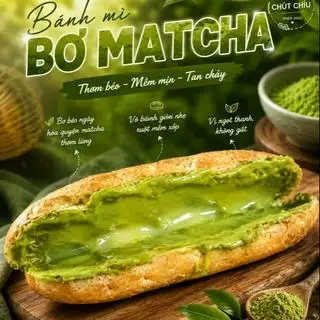Hình ảnh bánh mì sốt Bơ Matcha