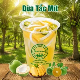 Nước dừa + tắc + mít  - 38.000 ₫ tại  Double Vitamin 1 - Nước Dừa Mix, Nước Mía Mix & Rau Má Mix - Thống Nhất