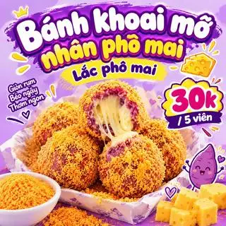 Hình ảnh bánh nhân phomai kéo sợi