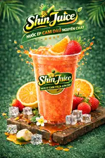 Hình ảnh Nước ép cam dâu