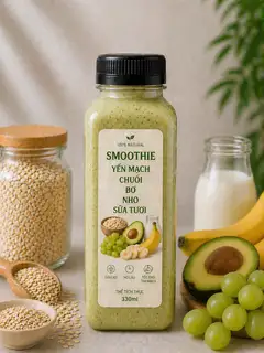 Hình ảnh ST Yến mạch + Bơ + Nho + Chuối