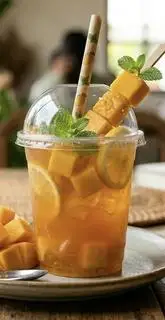 Hình ảnh trà xoài chanh vàng