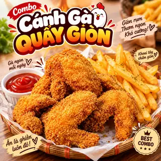 Hình ảnh Combo cánh gà quẩy giòn