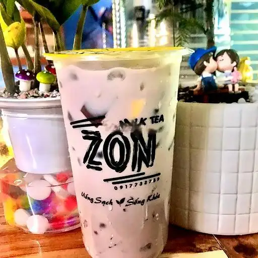 Trà sữa vị khoai môn thạch thập cẩm zon - 55.000 ₫ tại Zon Milk Tea - Trà Sữa Nhà Làm & Ăn Vặt - Cách Mạng Tháng Tám