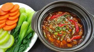 Hình ảnh Rau luộc kho quẹt