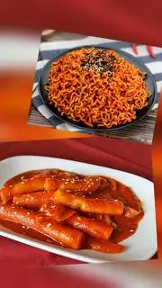 Combo mỳ cay khô + kim chi HQ + 1 phần bánh gạo chiên sốt cay - 110.000 ₫ tại Wonder Chicken - Gà Rán & Mỳ Trộn Sốt Hàn Quốc - Trần Mai Ninh