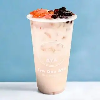 Hình ảnh Trà Sữa Lài Dâu Tây Size M