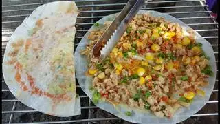 Hình ảnh Combo bánh tráng nướng + 1 chai sâm thanh nhiệt 