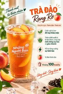 Hình ảnh Trà đào rạng rỡ (500ml)