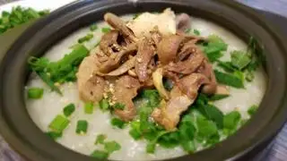 Hình ảnh Cháo thịt bằm thêm tim