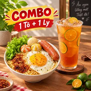 Hình ảnh [Combo tiết kiệm] Mì Trộn Full Topping & 1 Kim Quất