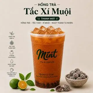 Hình ảnh Hồng trà tắc xí muội size M - 500 ml