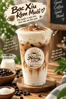 Hình ảnh Bạc xỉu kem muối (cafe+sữa hạt oatside)