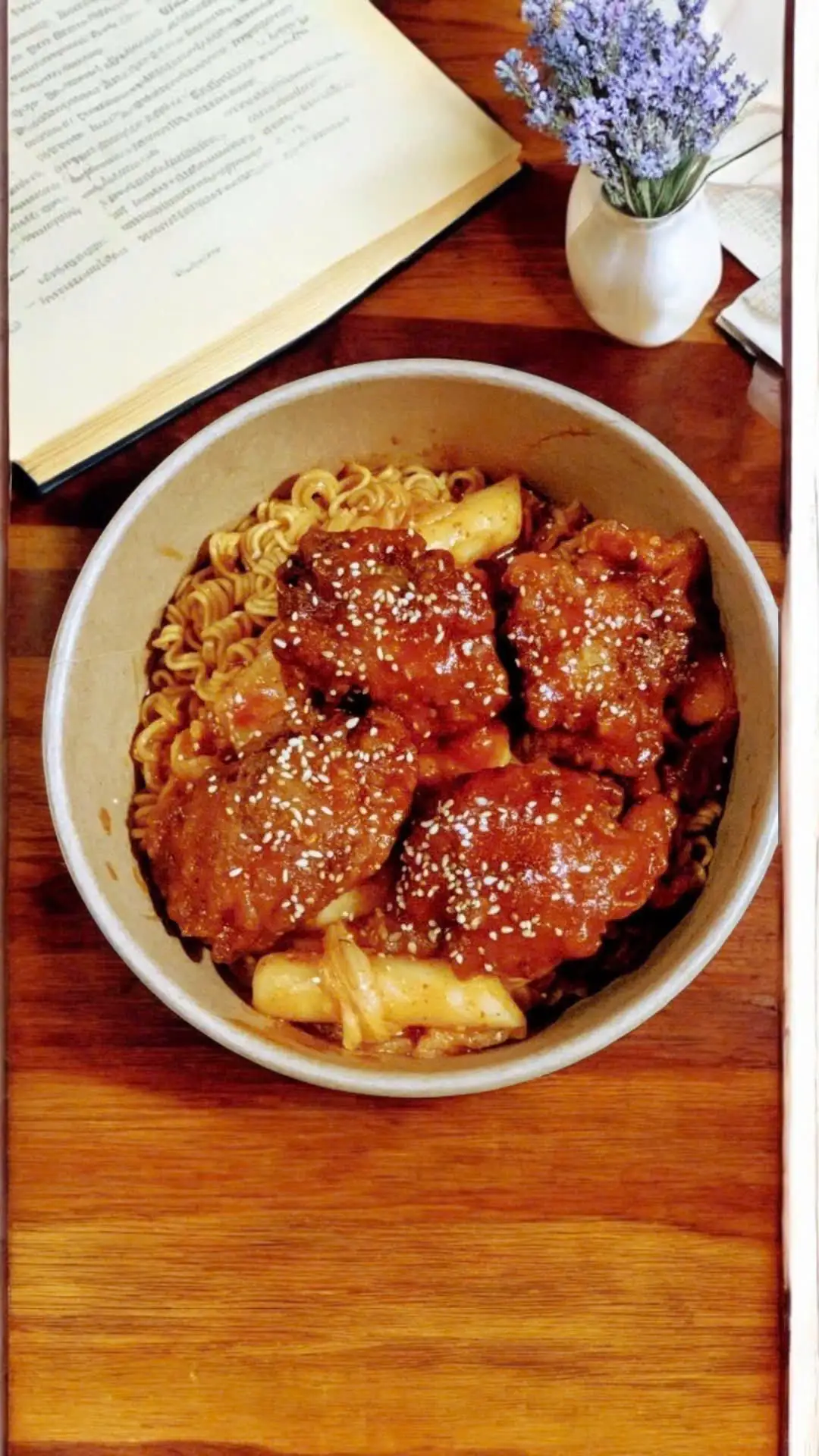 Hình ảnh mỳ xào gà cay