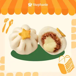 Hình ảnh Hộp 4 bánh bao phô mai bò băm Stephanie - 320gr