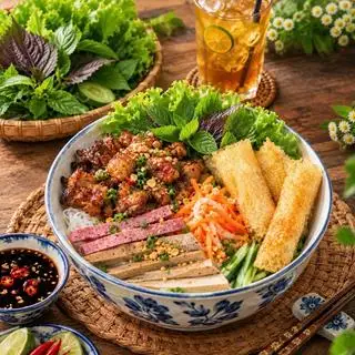 Hình ảnh Bún Thịt Nướng Full Topping
