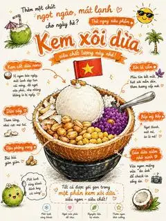 Kem Xôi Dừa Béo Ngậy - 47.000 ₫ tại Kem Xôi Dừa & Xôi Xoài - Kem Dừa Non - Nguyễn Văn Linh