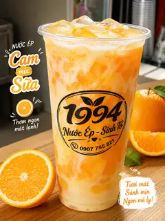 Cam mix Sữa Đặc ly 700ml - 43.000 ₫ tại Ku Pin - Trái Cây Mix, Cà Phê Phin & Nước Ép - Đường Số 17