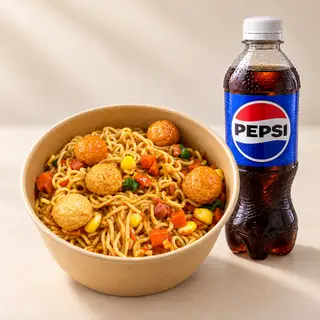 Hình ảnh Combo mì trộn viên chiên nhiều mì - Pepsi