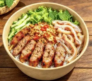 Hình ảnh bún mắm nêm tai heo, nêm nướng