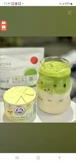 Matcha Latte Sữa Gấu - 700ml - 60.000 ₫ tại Pizza Cheese 24H - Mì Ý & Ăn Vặt - Lê Quang Định   