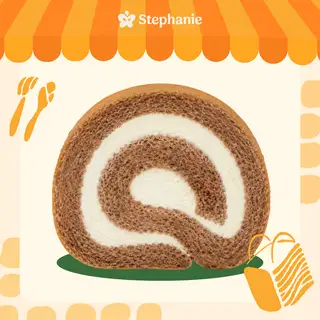 Hình ảnh Bánh cuộn chocolate vị kem tươi Stephanie (4,5cm)