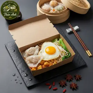 Hình ảnh Mì Trộn Bánh Xếp Tôm Thịt 2V Trứng Lòng Đào