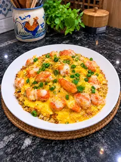 Hình ảnh cơm chiên phủ tôm 