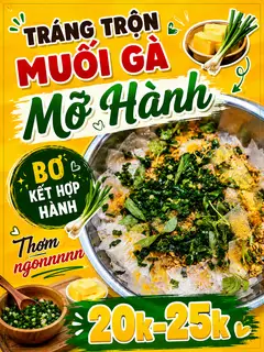 Bánh tráng trộn muối gà mỡ hành - 25.000 ₫ tại Trạm Ăn Vặt MonMon - Tráng Trộn Muối Gà, Trà Tắc & Trà Sữa - Trần Văn Hoàng