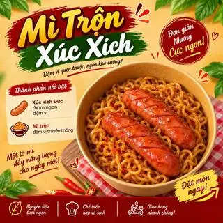 Hình ảnh Mì Trộn 1 Xúc Xích