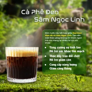 Cà phê đen (M) - 24.000 ₫ tại Cà Phê Sâm Ngọc Linh - Panax Tea & Coffee - Nguyễn Hồng Đào