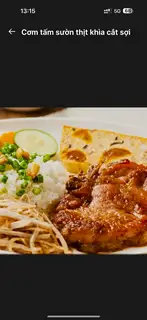 Cơm tấm sườn thịt khìa cắt sợi  - 65.000 ₫ tại Cơm Tấm Cô Hai Châu - Nơ Trang Long