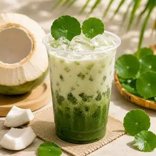 Rau má sữa dừa - 25.000 ₫ tại Dừa Mix - Rau Câu Trái Dừa 642 - Tỉnh Lộ 10