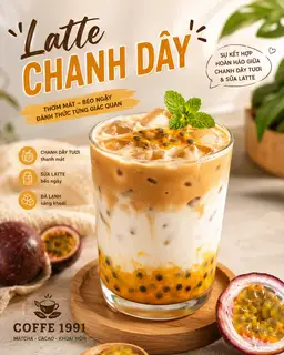Hình ảnh Latte chanh dây