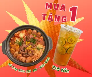 Hình ảnh Mì Cay Kim Chi Bò - Xúc Xích tặng Trà Tắc