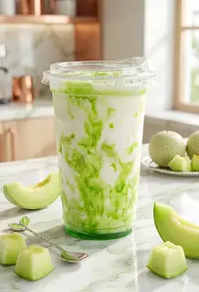 Hình ảnh sữa chua dưa lưới