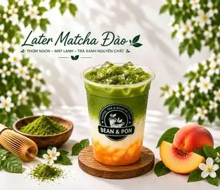 Hình ảnh Latte đào matcha size M